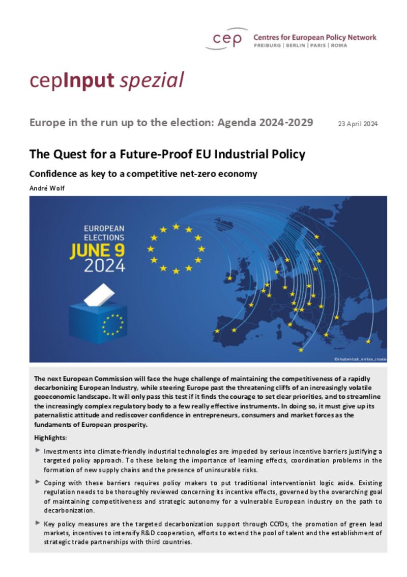 The Quest for a Future-Proof EU Industrial Policy